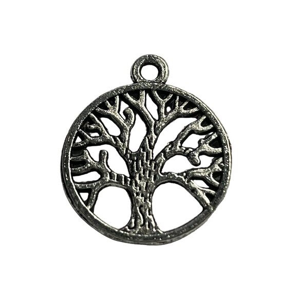 Tree of Life Pendant Silver Tone Charm Bracelet Necklace  u Jewelry Craft Dangle - Picture 1 of 3